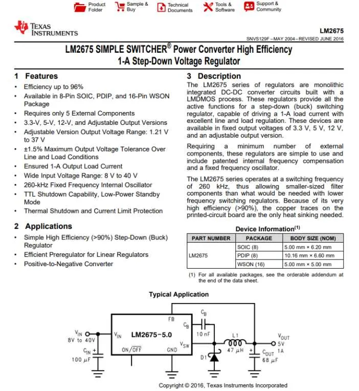 jpg picture of LM2675MX-5.0NOPB data sheet