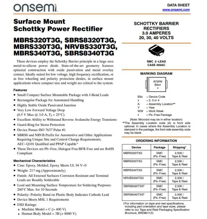 jpg picture of mbrs340t3g datasheet